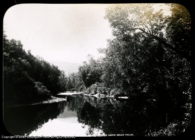 Canoe above Holes Falls